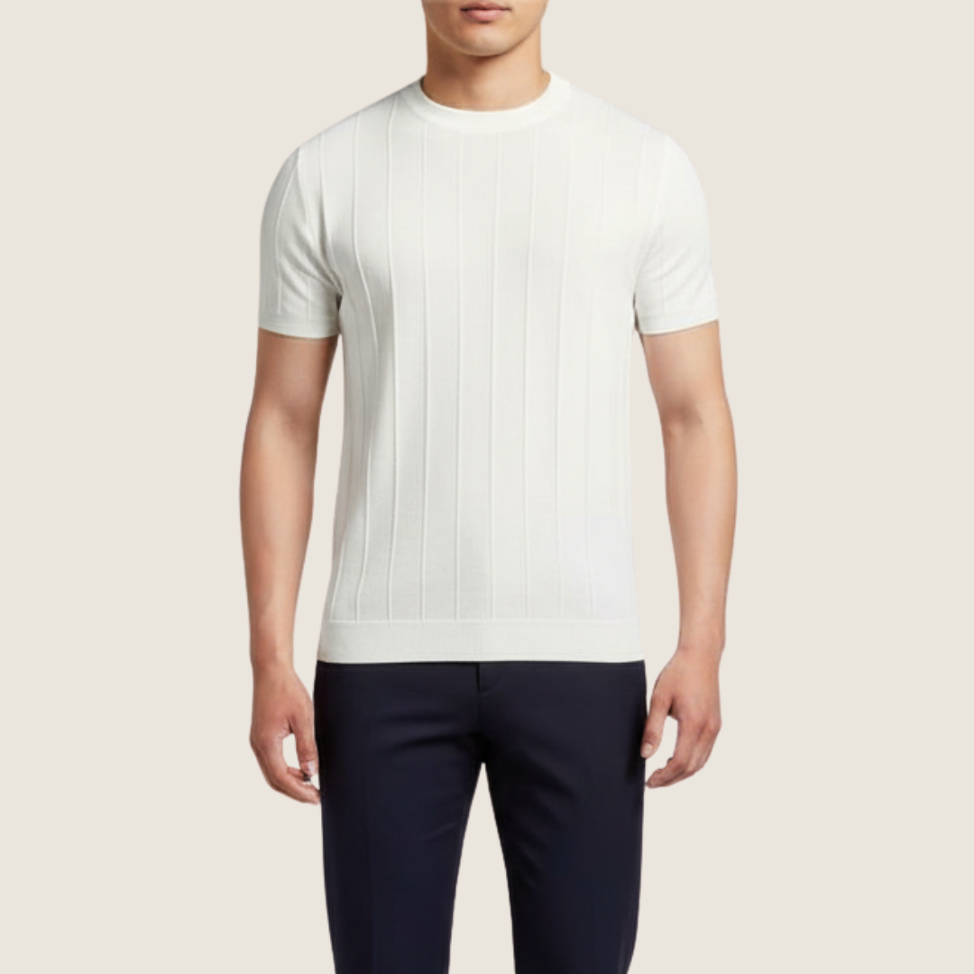 Men's Classic Summer Slim Shirt | Round-Neck