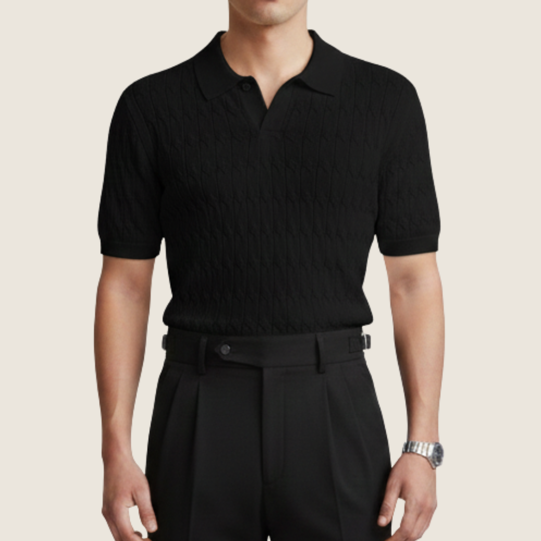 Men's Knitted Summer Polo Shirt | Short-Sleeve