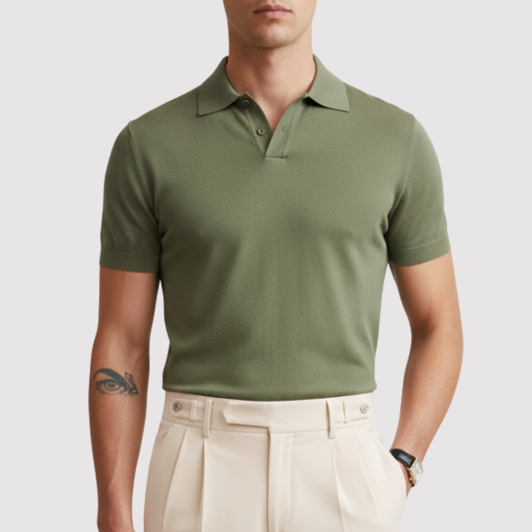 Men's Summer V-Neck Polo Shirt | Short-Sleeve