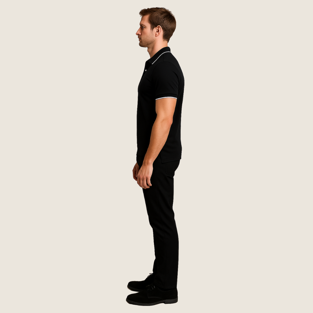 Men's Black Polo Shirt | Short Sleeve