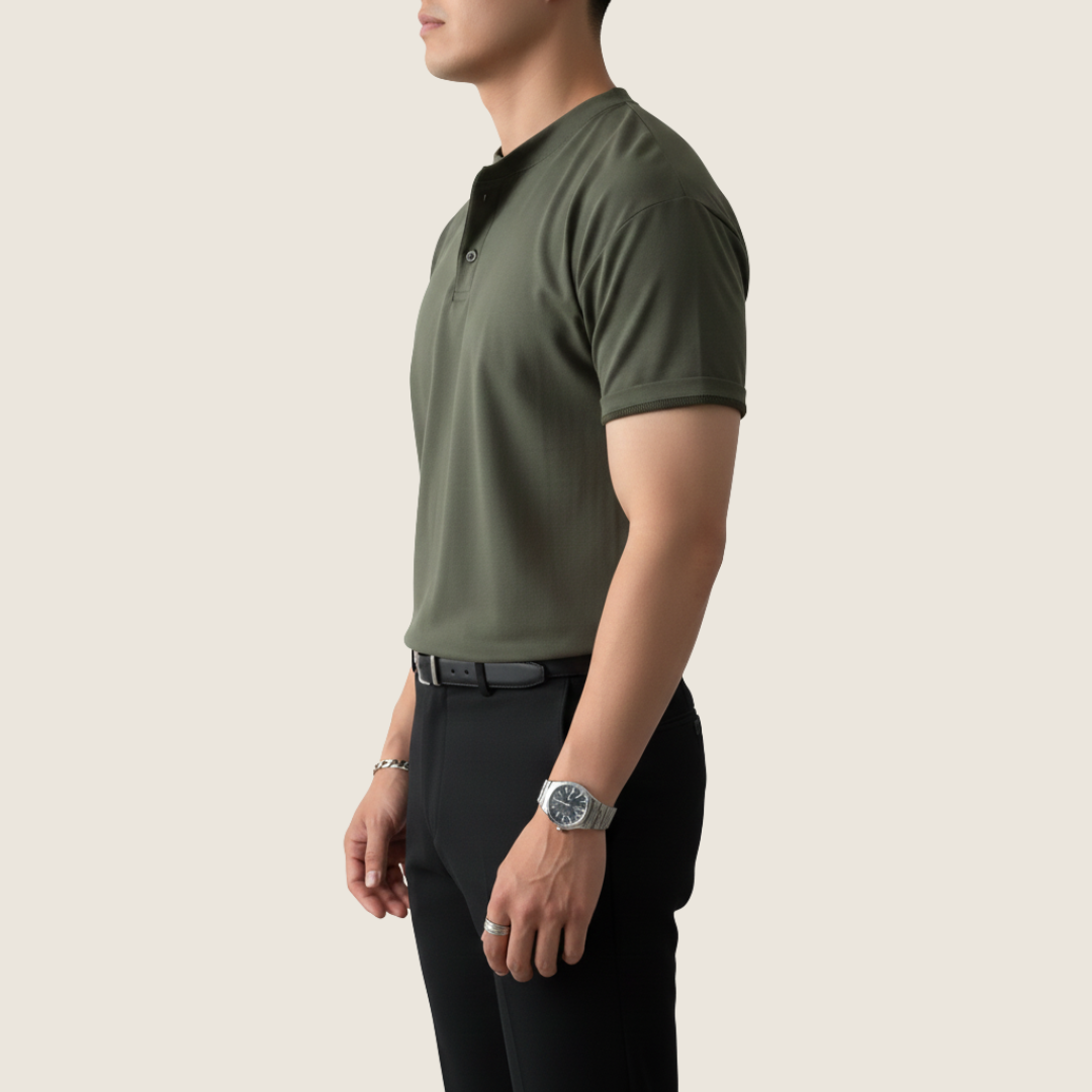 Men's Casual Short Sleeve Shirt | Round-Neck