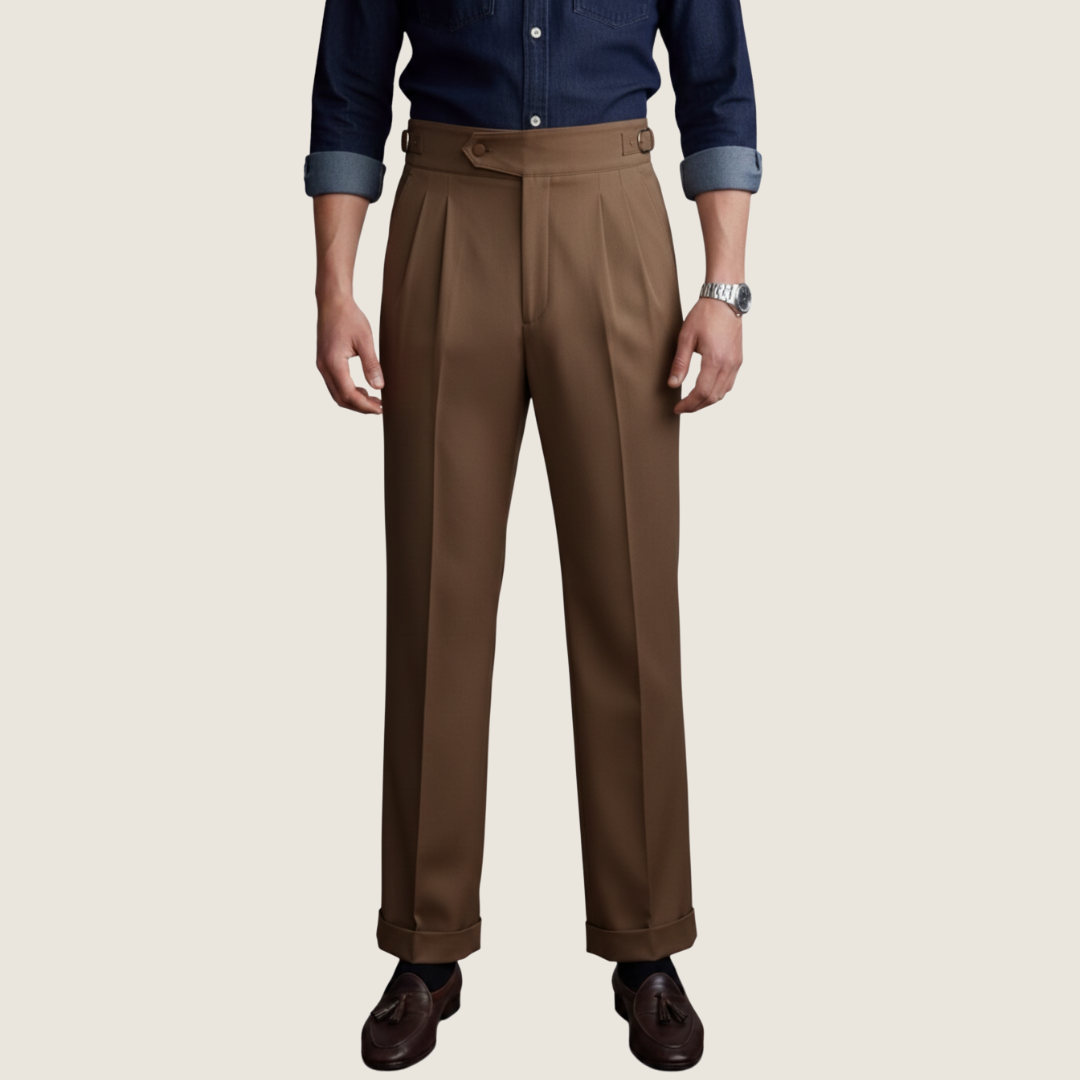 Men's Classic Formal Trousers | Adjustable-Strap