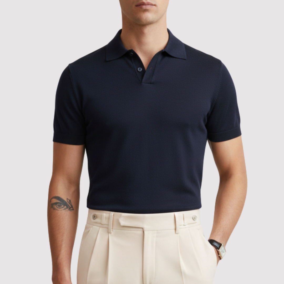 Men's Summer V-Neck Polo Shirt | Short-Sleeve