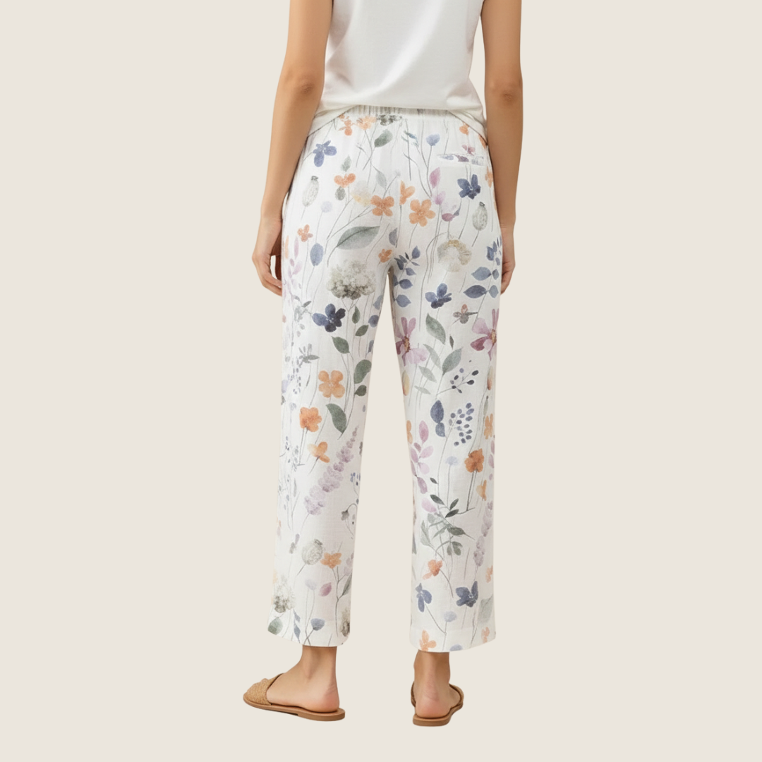Women's Everyday Floral Trousers | Loose-Fit