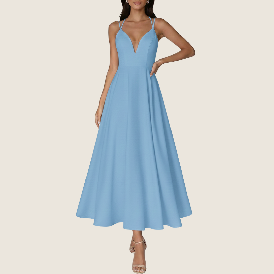 Women's Summer A-Line Maxi Dress | Spaghetti-Straps