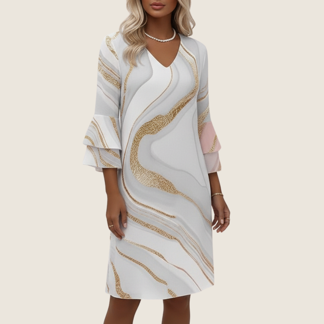 Women's Summer One-Peice Midi Dress | V-Neck