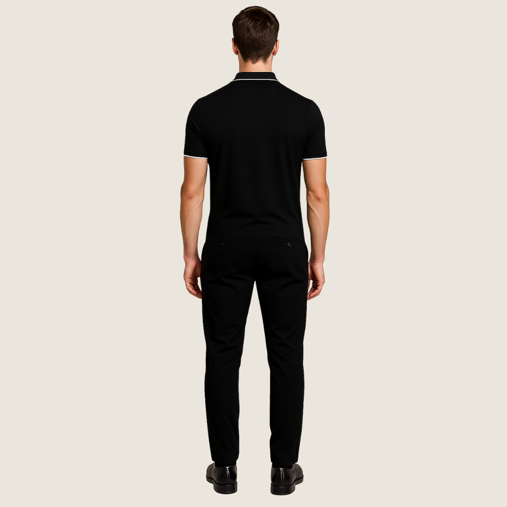 Men's Black Polo Shirt | Short Sleeve
