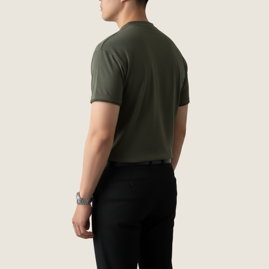 Men's Casual Short Sleeve Shirt | Round-Neck
