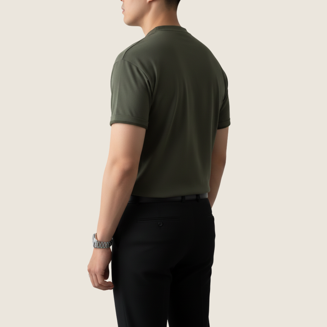 Men's Casual Short Sleeve Shirt | Round-Neck