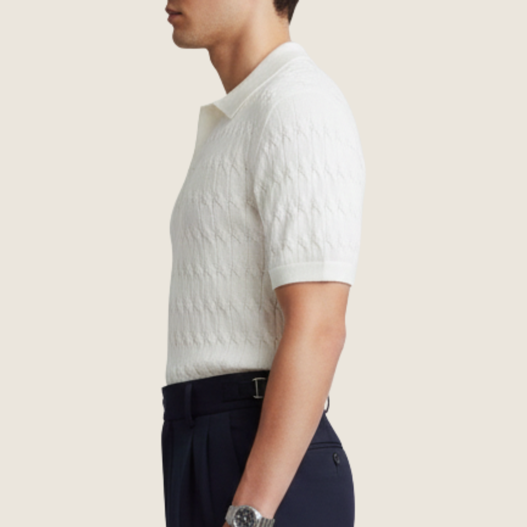 Men's Knitted Summer Polo Shirt | Short-Sleeve