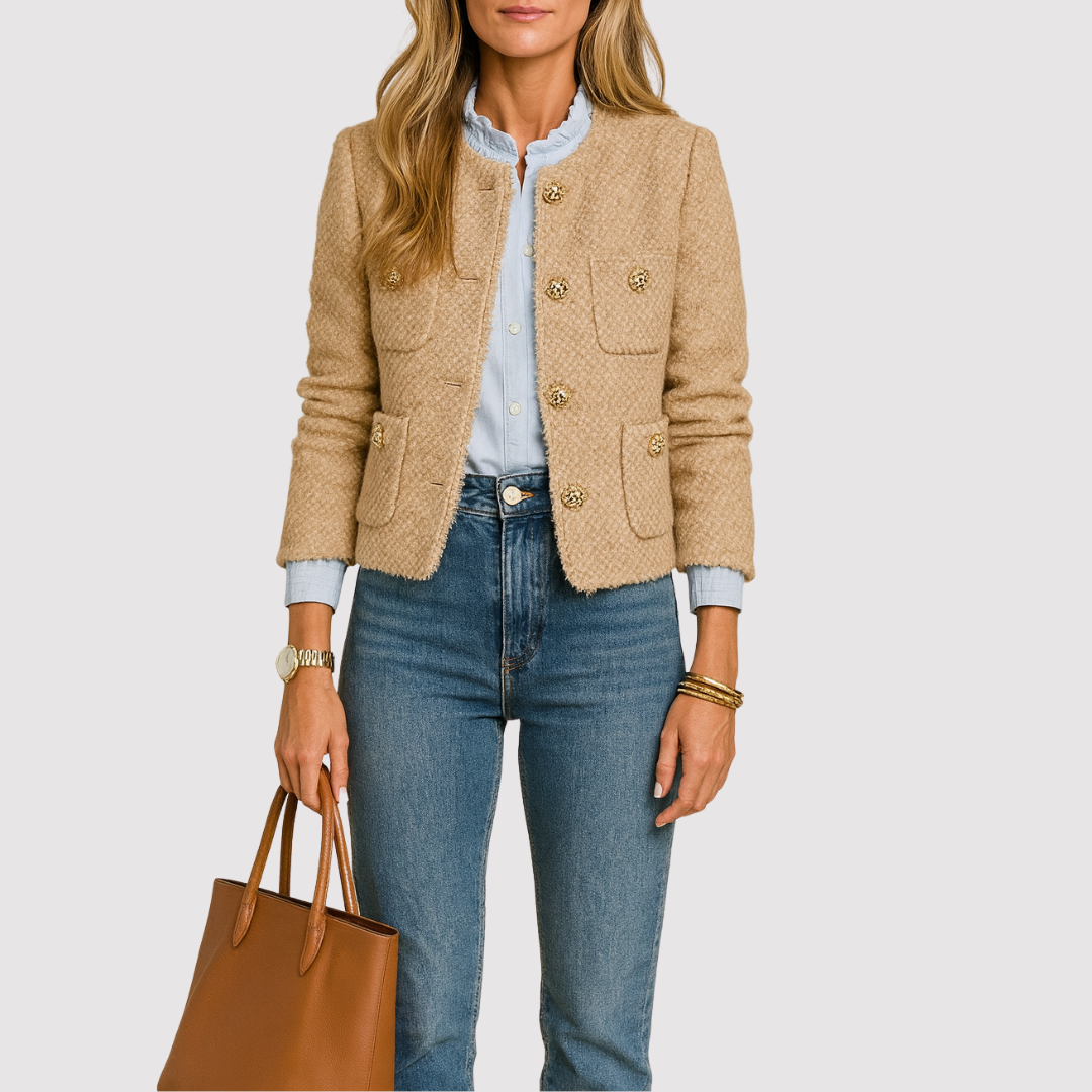 Women’s Beige Overlay Jacket | All-Year