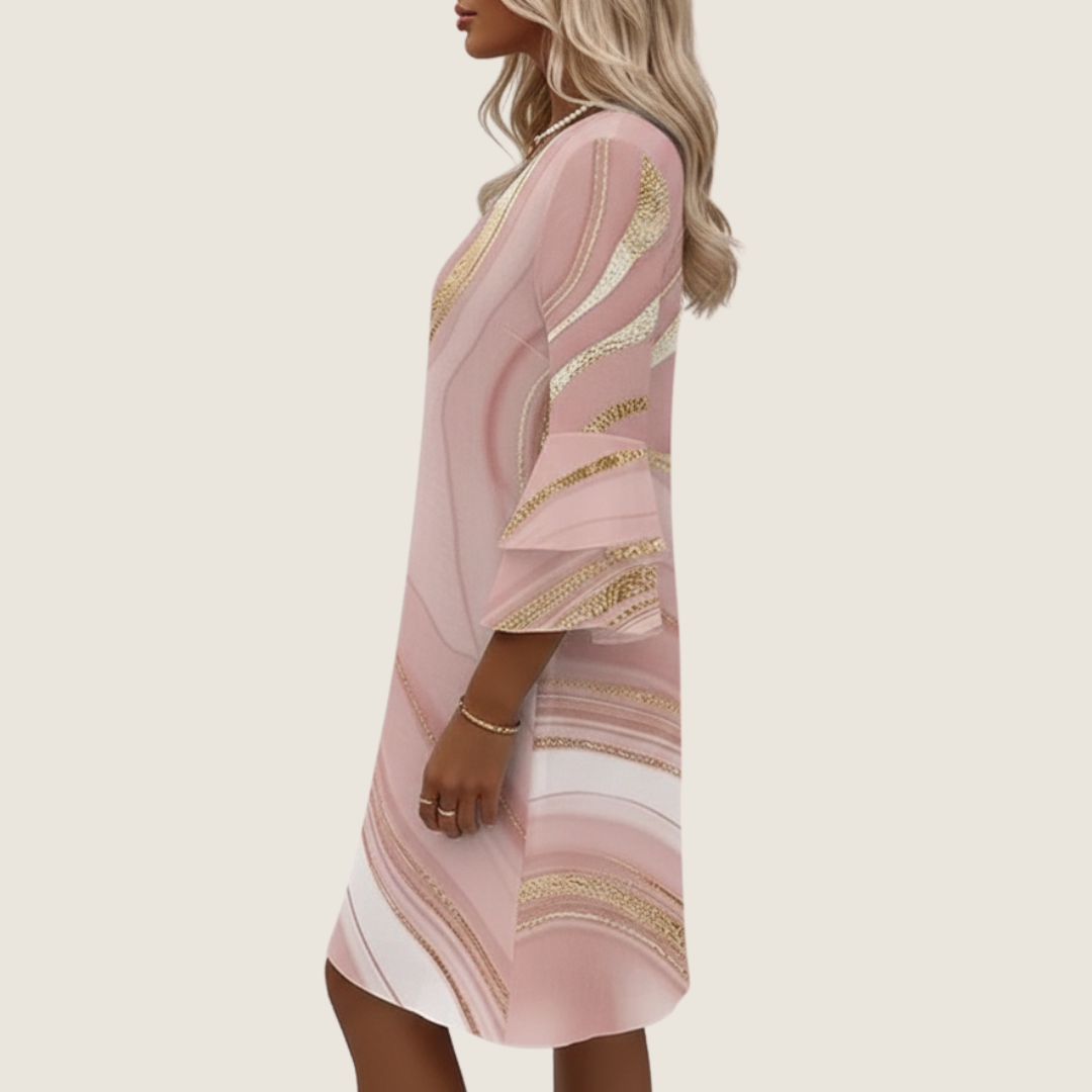 Women's Summer One-Peice Midi Dress | V-Neck