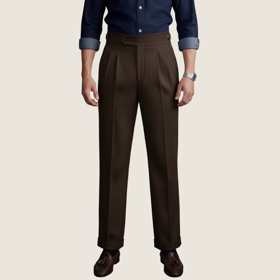 Men's Classic Formal Trousers | Adjustable-Strap