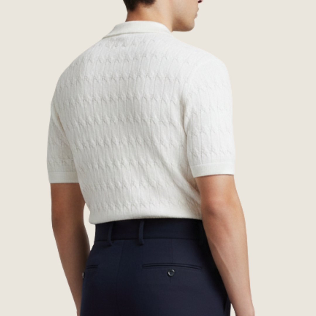 Men's Knitted Summer Polo Shirt | Short-Sleeve