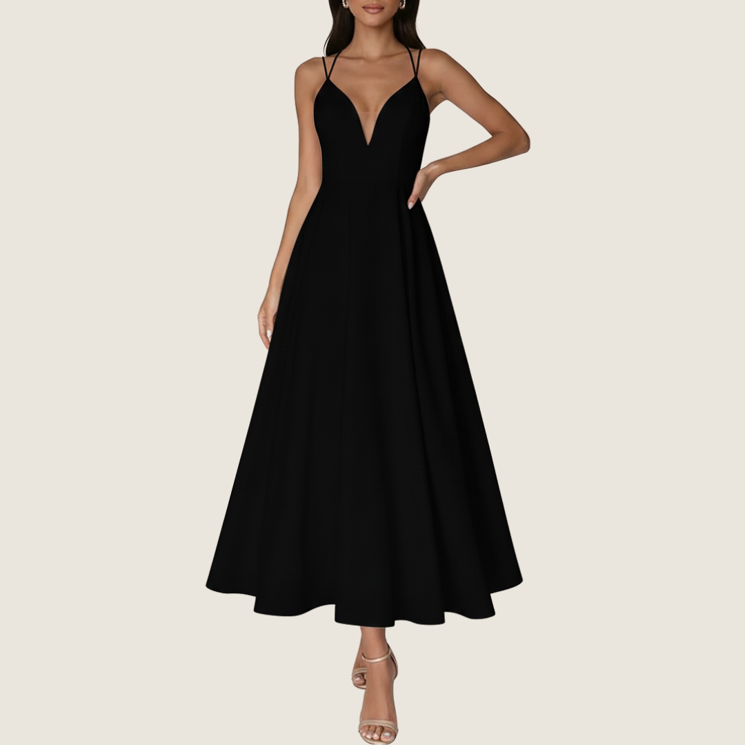 Women's Summer A-Line Maxi Dress | Spaghetti-Straps