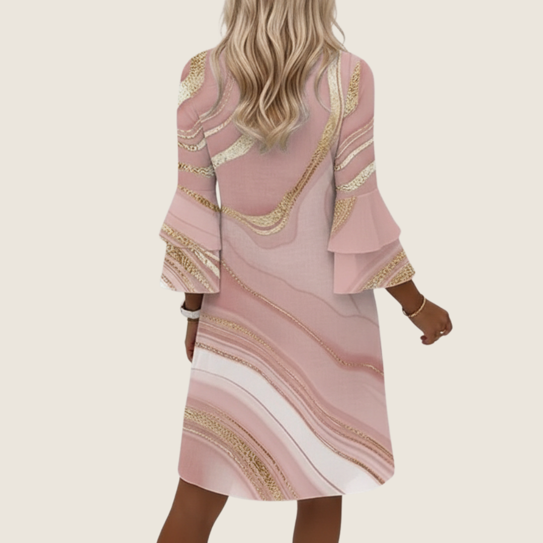 Women's Summer One-Peice Midi Dress | V-Neck