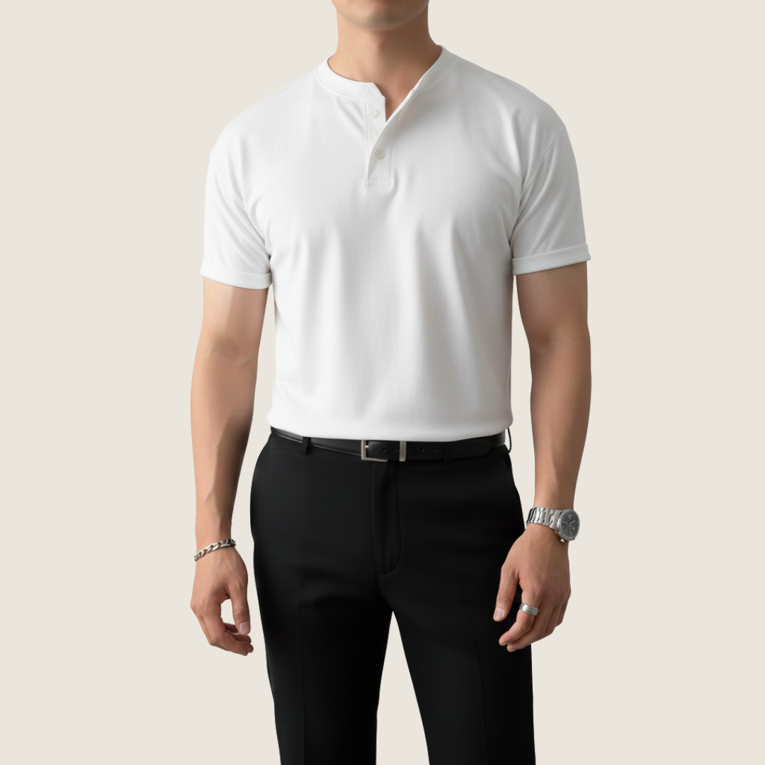 Men's Casual Short Sleeve Shirt | Round-Neck