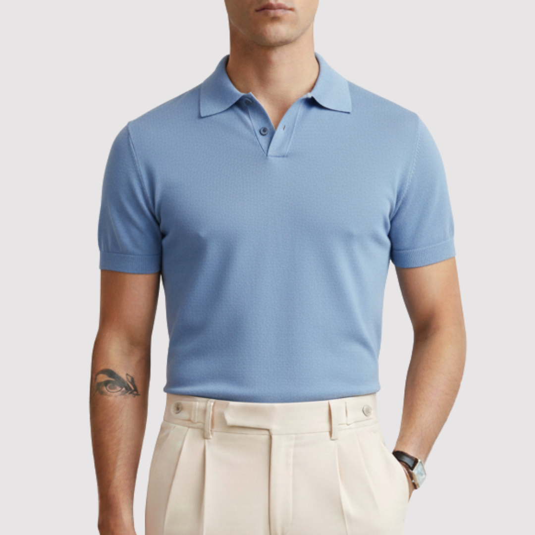 Men's Summer V-Neck Polo Shirt | Short-Sleeve