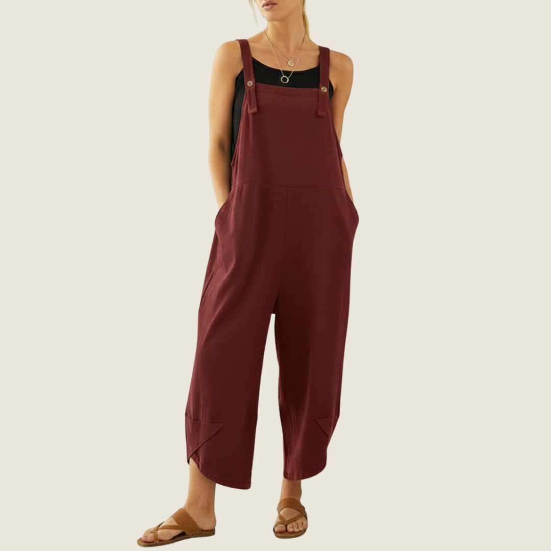 Women's Casual All-Season Jumpsuit | Adjustable-Suspender