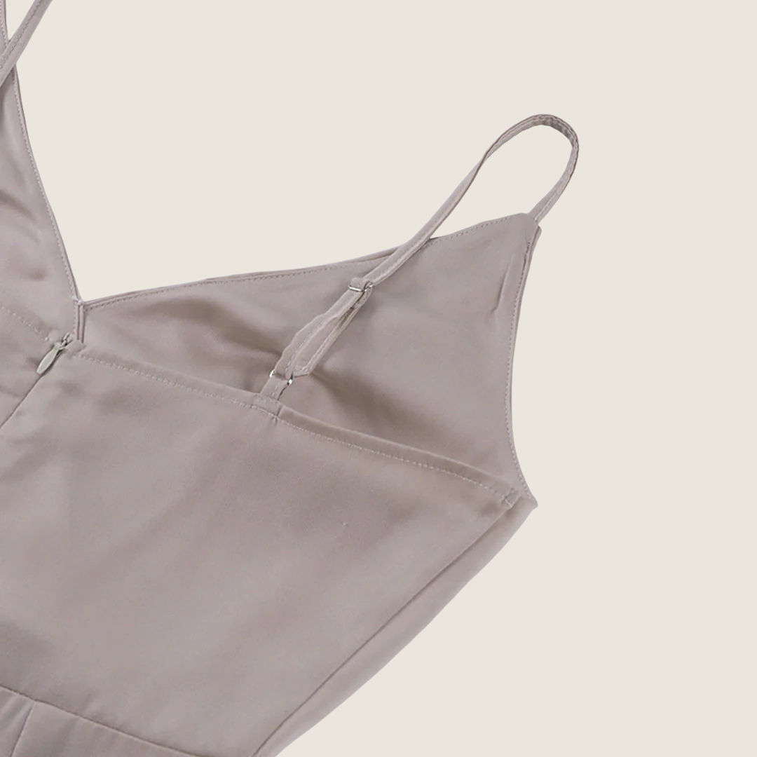 Women's Evening Crossover Neckline Dress | Maxi