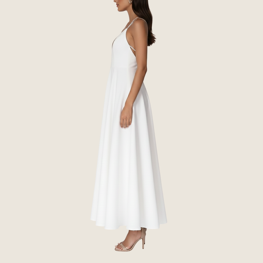 Women's Summer A-Line Maxi Dress | Spaghetti-Straps