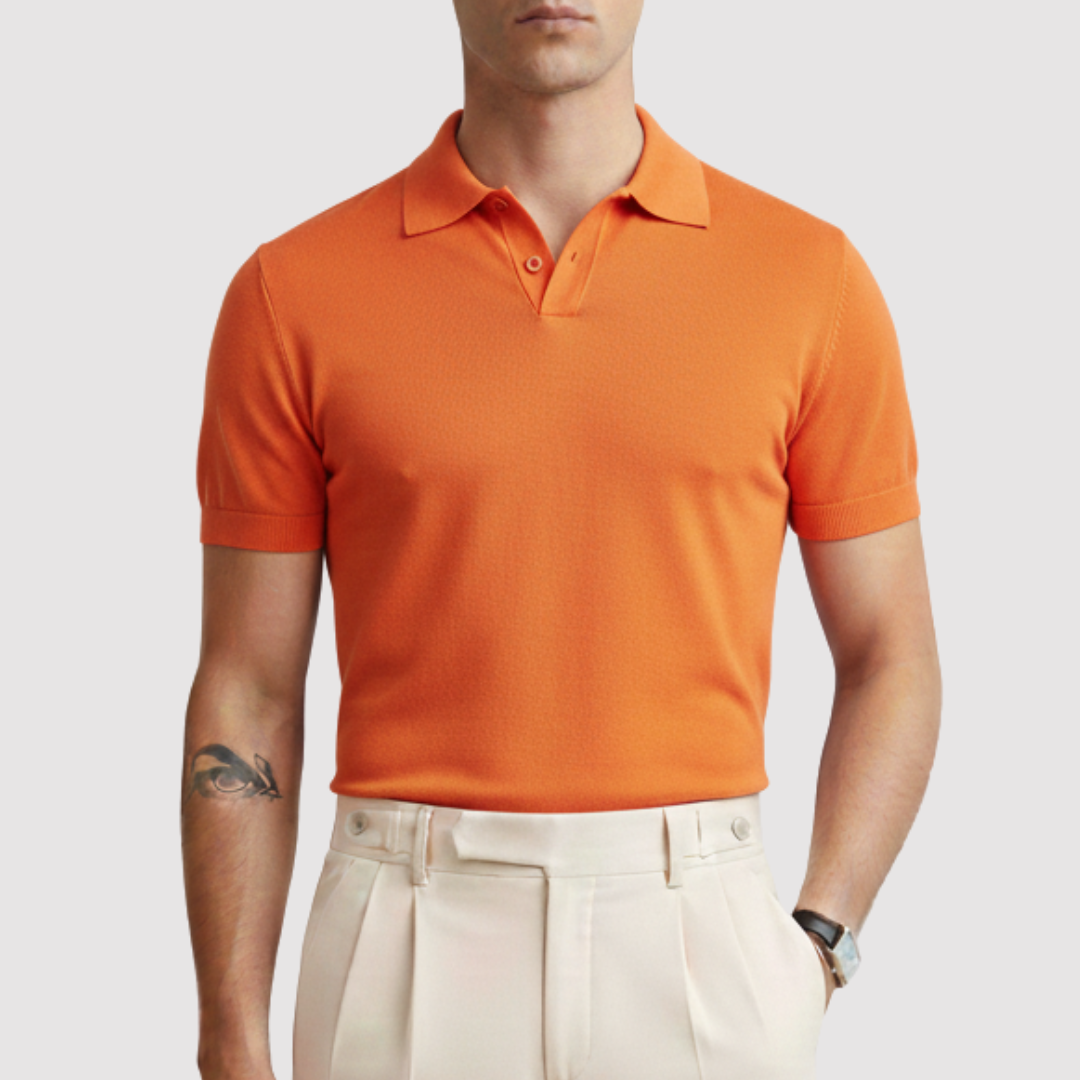 Men's Summer V-Neck Polo Shirt | Short-Sleeve
