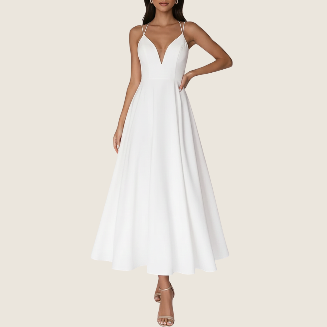 Women's Summer A-Line Maxi Dress | Spaghetti-Straps